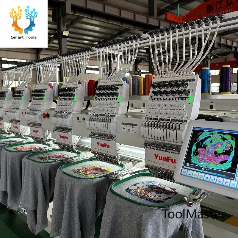 Embroidery Machines - [2026] YUNFU High-Speed 6-Head Cap Embroidery