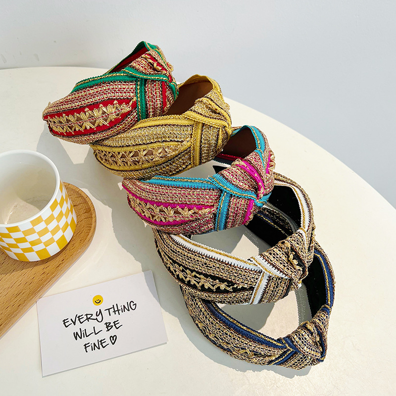 Embroidery Gold - Women Girls Vintage Bohemian Embroidery Gold