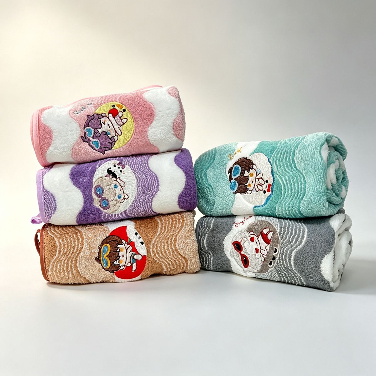 Embroidery Garments - Anime Love and Deepspace Coral Fleece