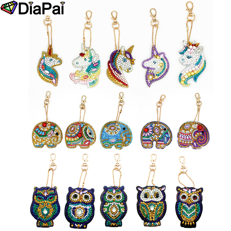 Embroidery Chain Stitch - DIAPAI 5D Diamond Painting Keychain Special