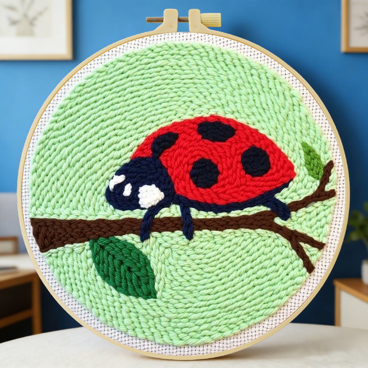 Embroidery Lady Bug - 20X20CM/7.87inch Insect - Seven-spotted Ladybug punch