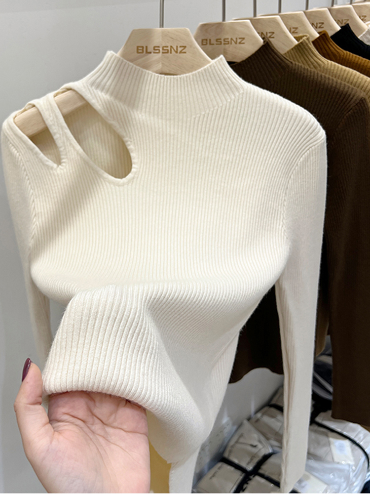 2026 Hollow-out Turtleneck Kni - Embroidery Thread Yarn recension och pris