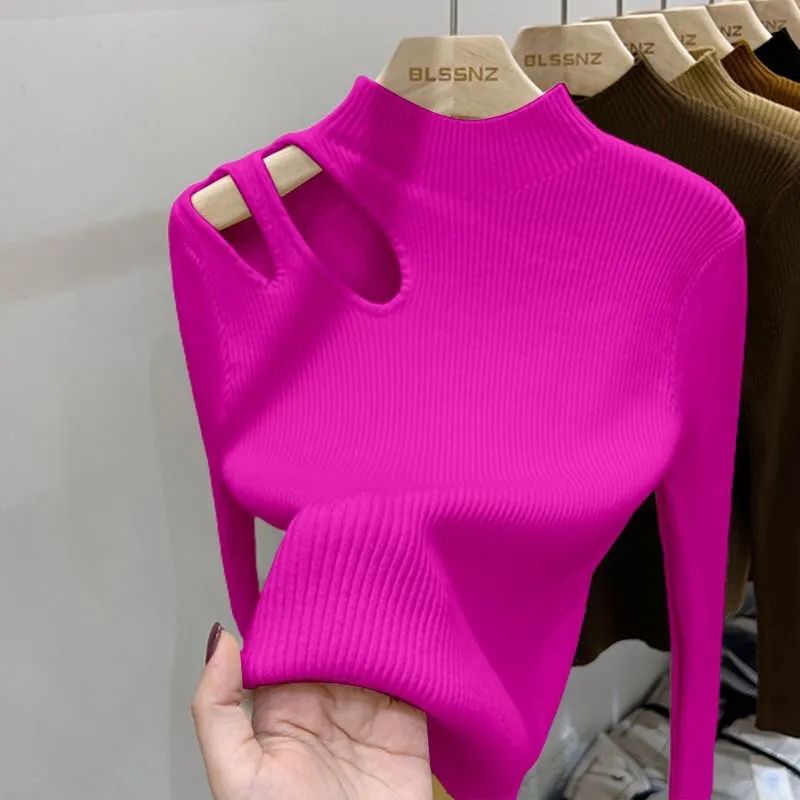 2026 Hollow-out Turtleneck Kni - Embroidery Thread Yarn recension och pris