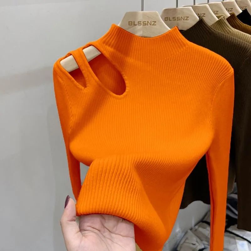 2026 Hollow-out Turtleneck Kni - Embroidery Thread Yarn recension och pris