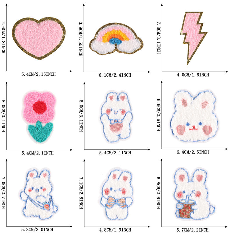 10pcs Iron On Patches Lot Chen - Embroidery Design 3D recension och pris