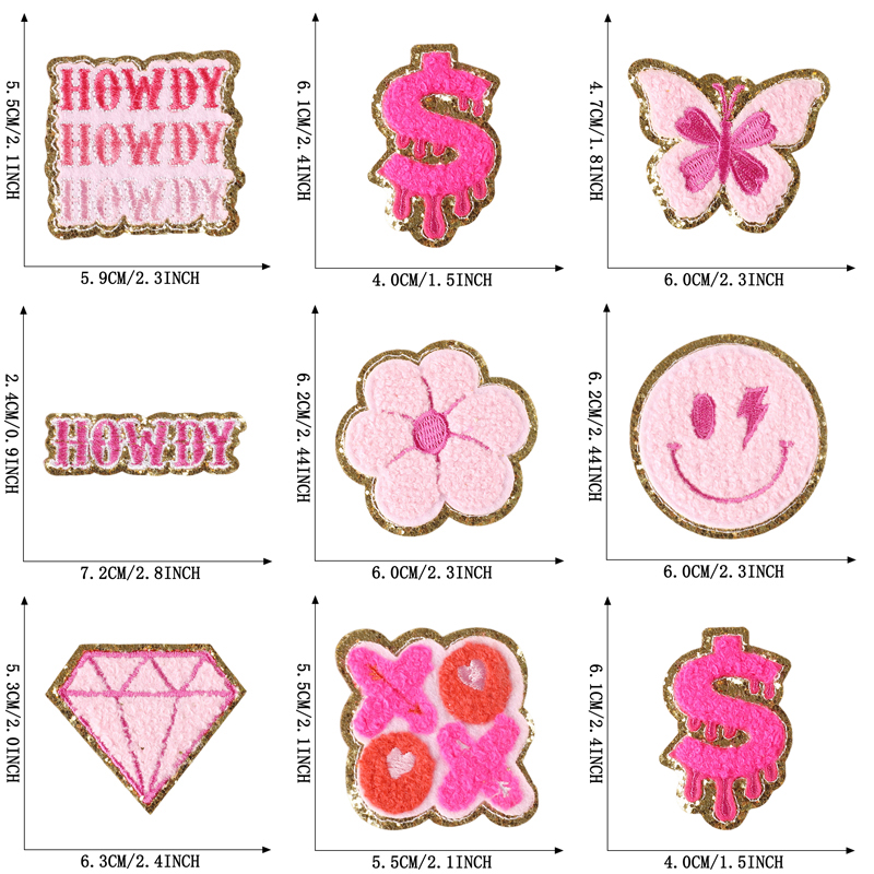 10pcs Iron On Patches Lot Chen - Embroidery Design 3D recension och pris