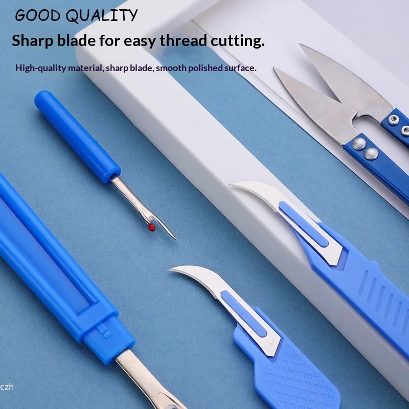 5Pcs Blue Sewing Ripper Kit wi - Embroidery Removal Tool recension och pris
