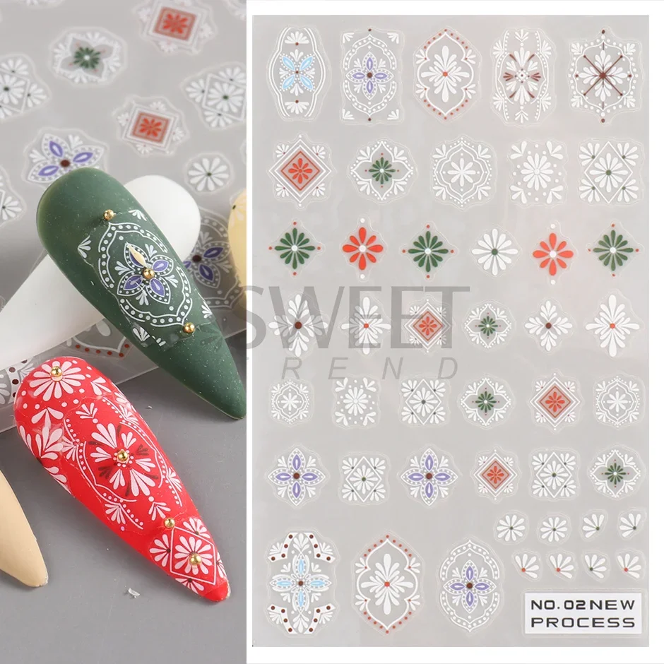 3D Bohemian Matte New Nail Sti - Embroidery Design 3D recension och pris