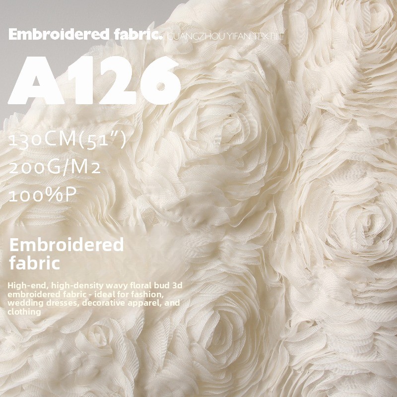3D Embroidery Flower Mesh Fabr - Embroidery Design 3D recension och pris