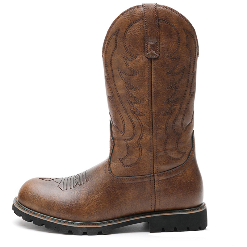 Large Size 48 Men's Boots Clas - Embroidery Print recension och pris