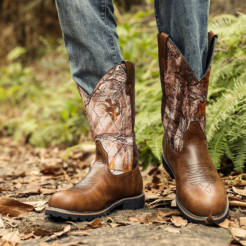 Large Size 48 Men's Boots Clas - Embroidery Print recension och pris