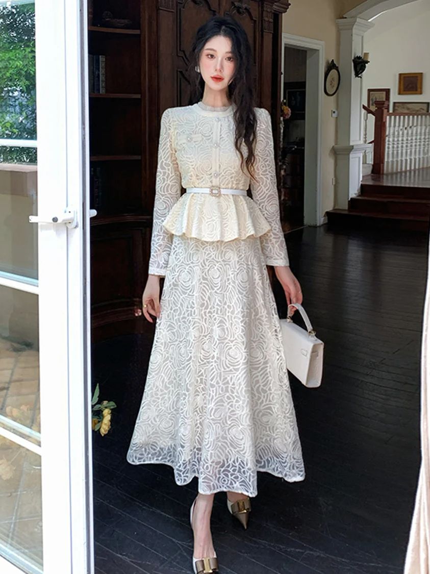 Formal Luxury Evening Lace Two - Embroidery Blouse recension och pris