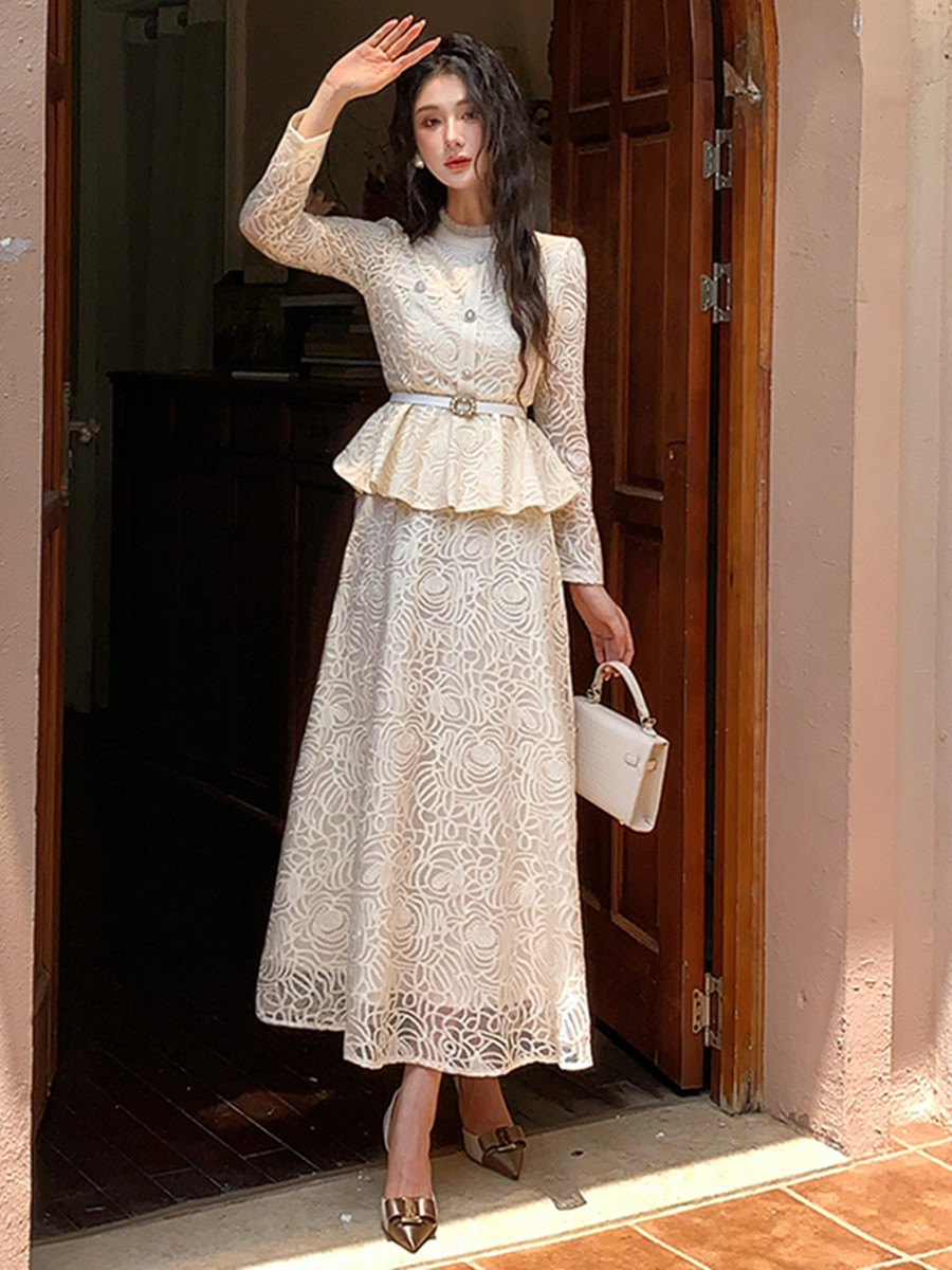 Formal Luxury Evening Lace Two - Embroidery Blouse recension och pris