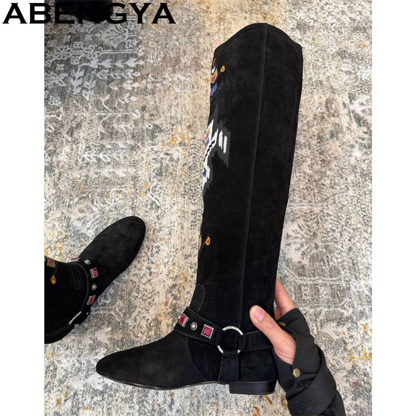 ABENGYA 2026 Winter New Knee H - Embroidery Print recension och pris