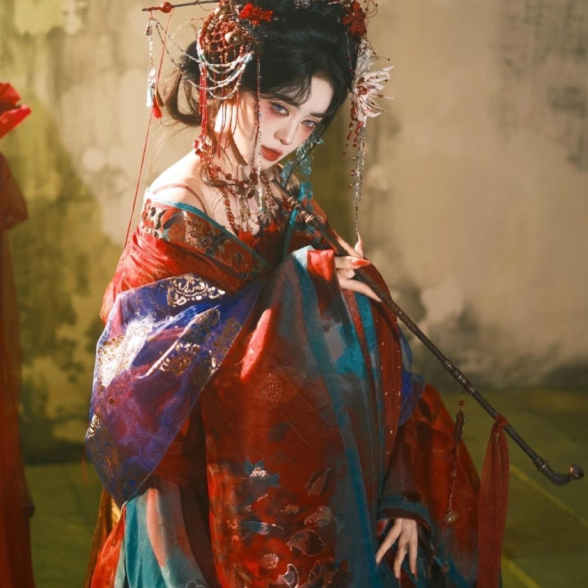 Black Blue Embroidery Hanfu Wo - Embroidery Uniforms recension och pris