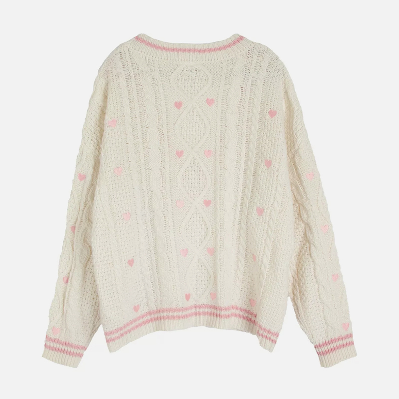 Lover Cardigan with Pink Heart - Embroidery Thread Yarn recension och pris