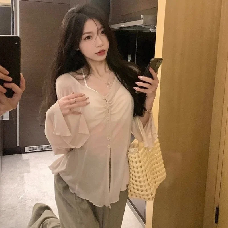 Sheer Flare Sleeve Blouse - Y2 - Embroidery Blouse recension och pris