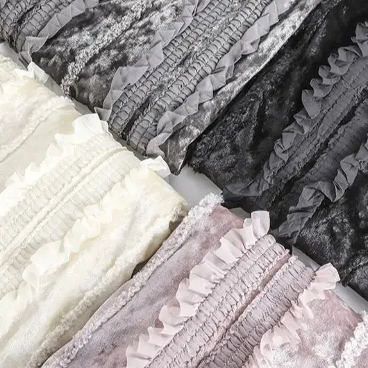 New velvet stretch fabric with - Embroidery Design 3D recension och pris
