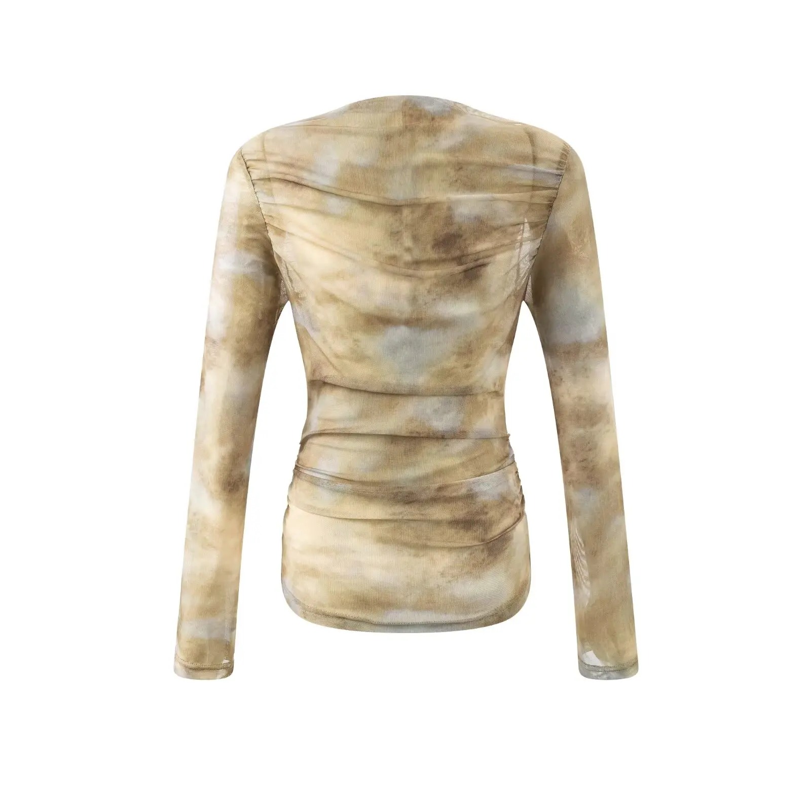 2025 Sexy Tie-Dye Print Ruched - Embroidery Print recension och pris