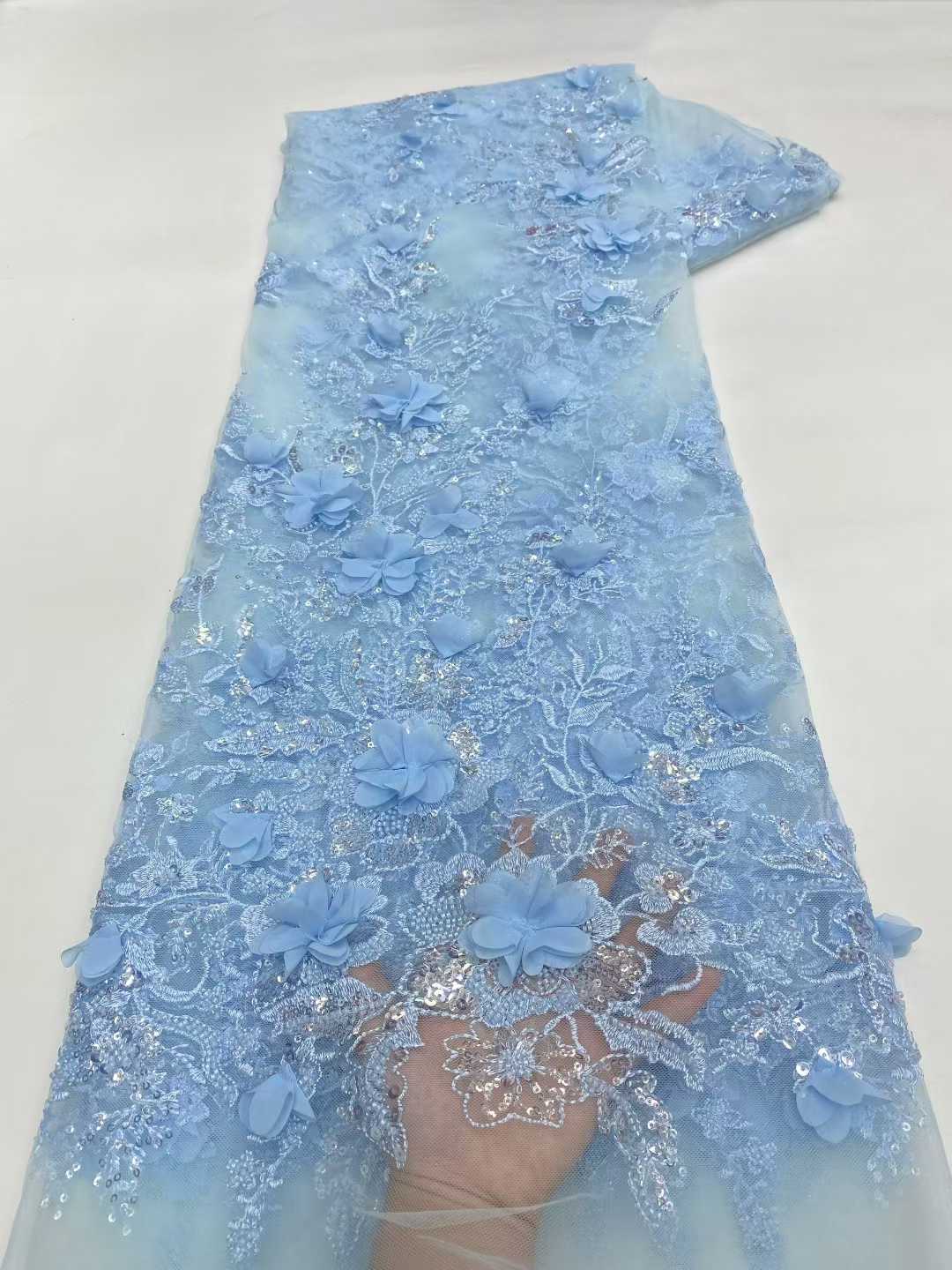 New Design African Tulle Lace  - Embroidery Design 3D recension och pris