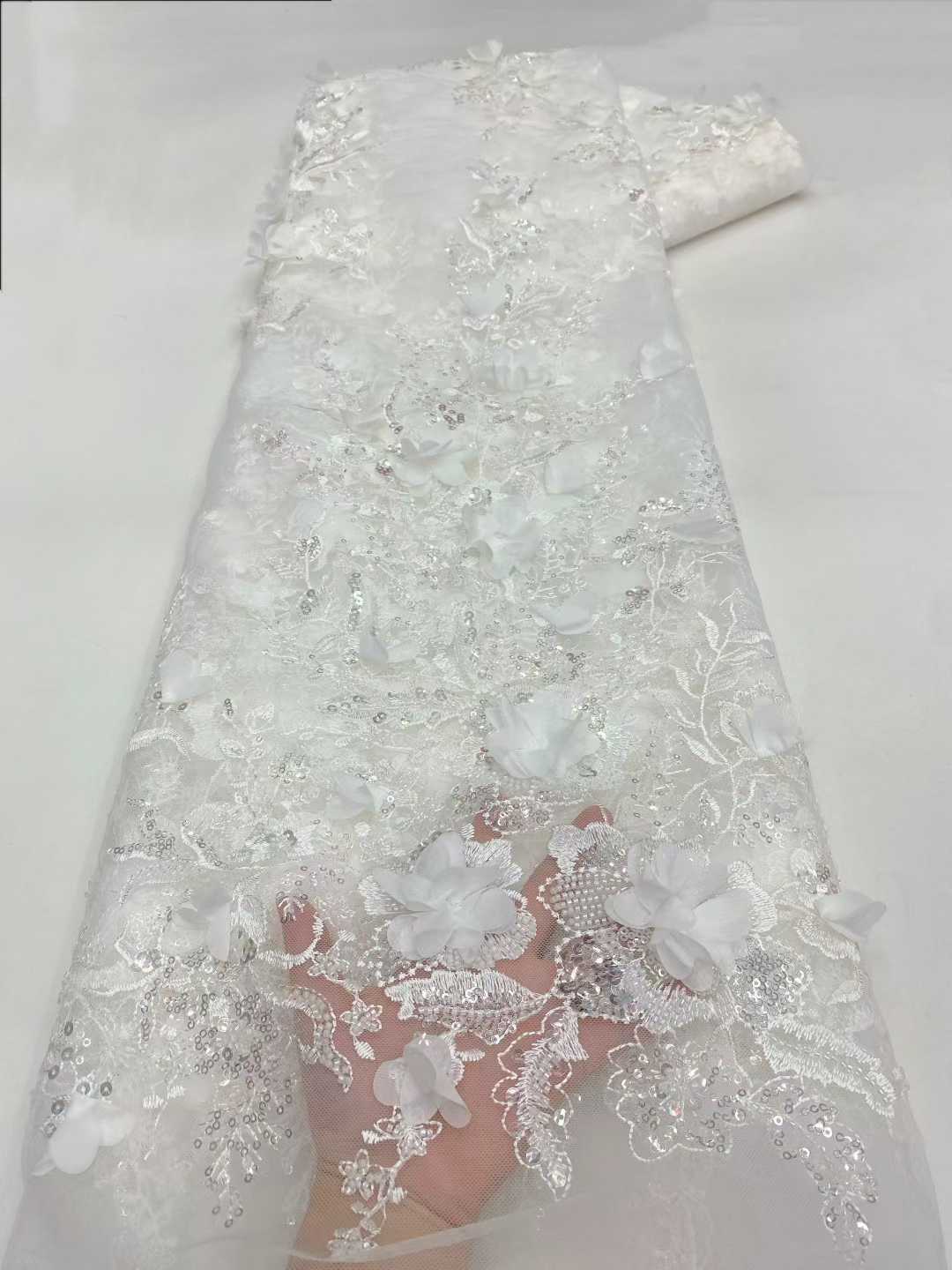New Design African Tulle Lace  - Embroidery Design 3D recension och pris