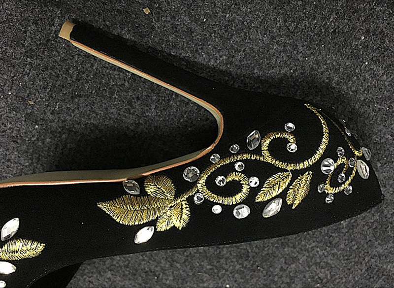 Bling Rhinestone Gold Silver F - Embroidery Gold recension och pris