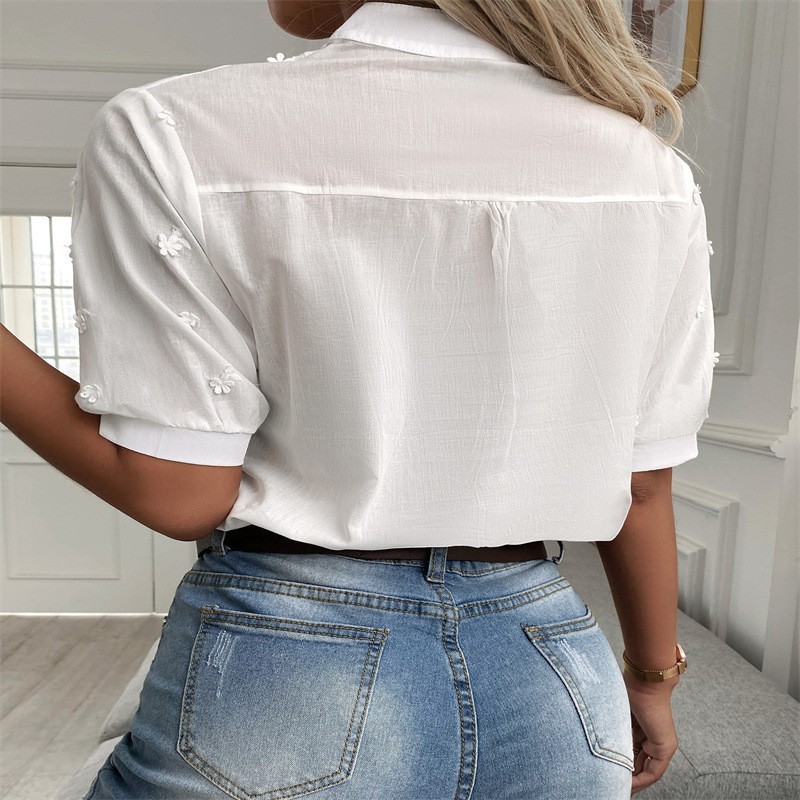 2026 Summer Women's Elegant Sh - Embroidery Blouse recension och pris