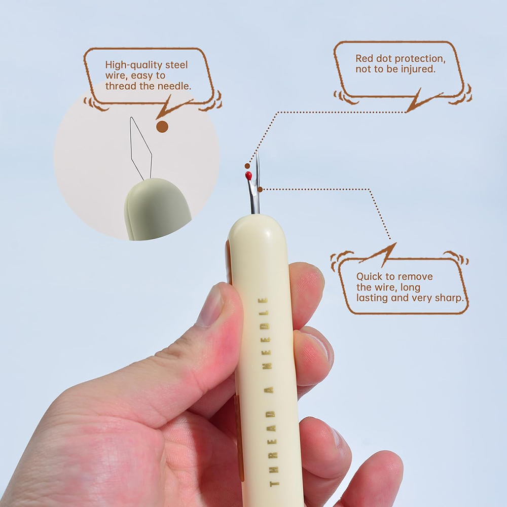 2 in 1 Needle Threader Seam Ri - Embroidery Removal Tool recension och pris