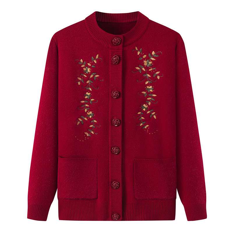 Middle-age Women's Knitted Car - Embroidery Thread Yarn recension och pris