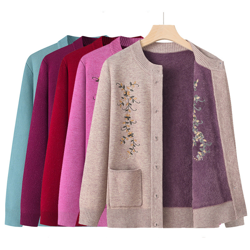Middle-age Women's Knitted Car - Embroidery Thread Yarn recension och pris