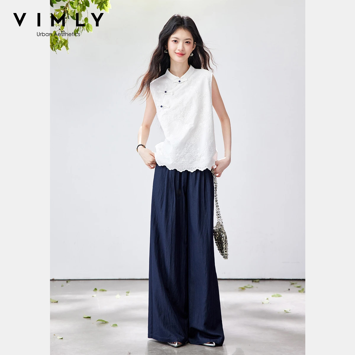 VIMLY Chinese Style Two Piece  - Embroidery Uniforms recension och pris