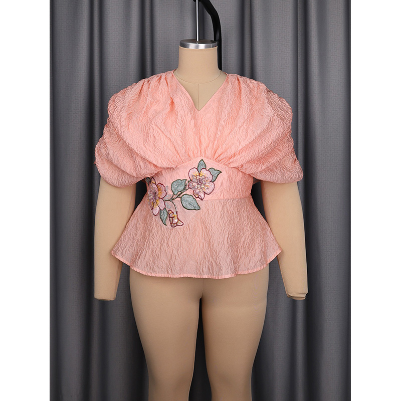 Slergiri Plus Size Floral Embr - Embroidery Blouse recension och pris