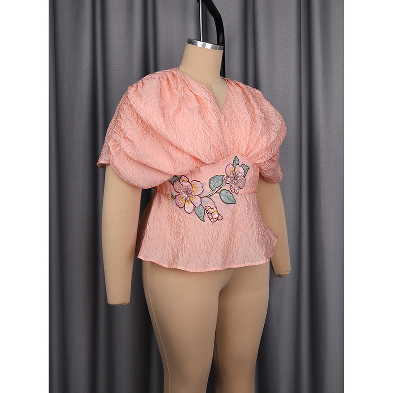 Slergiri Plus Size Floral Embr - Embroidery Blouse recension och pris