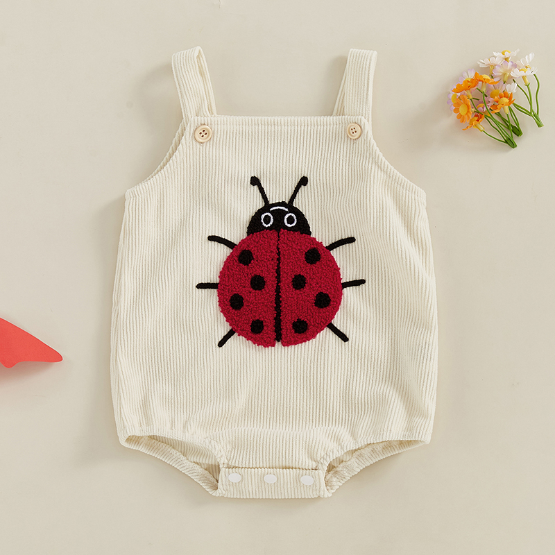 Summer Baby Romper Sleeveless  - Embroidery Lady Bug recension och pris